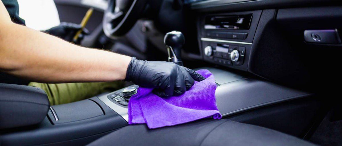 Limo getting cleaned for Covid 19 compliance